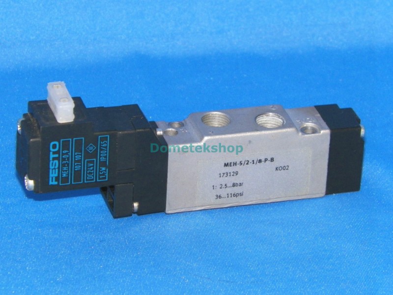 Festo MEH-5/2-1/8-P-B Solenoid Valve - 5/2 Way, 1/8" Port, New In Box
